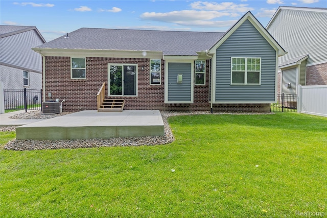 47467 Bayside Cir W, Chesterfield, MI 48047 - back of house featuring a patio area, roof with shingles, and brick siding