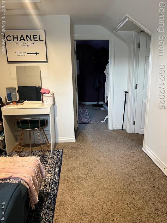 13203 Frazho Rd, Warren, MI 48089 - carpeted bedroom featuring baseboards and vaulted ceiling
