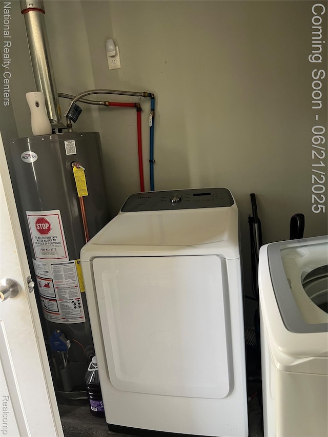 13203 Frazho Rd, Warren, MI 48089 - washroom featuring water heater and independent washer and dryer