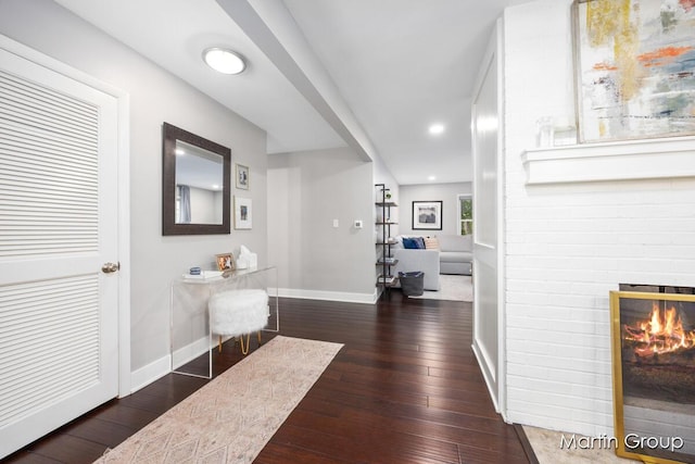2243 Cambridge Dr SE, Grand Rapids, MI 49506 - hallway with dark wood finished floors and recessed lighting