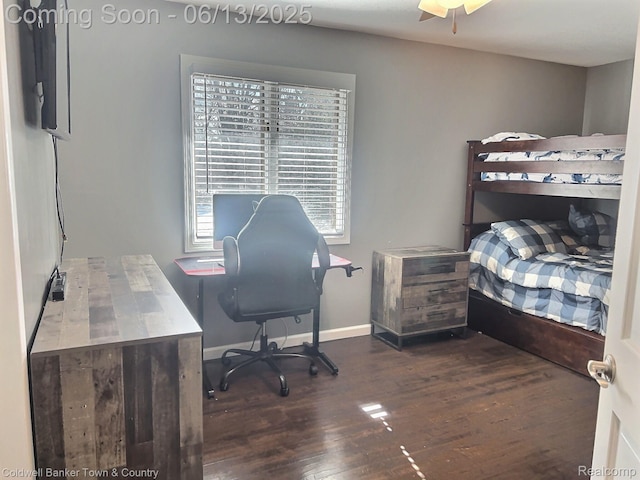 8811 Coyle Dr, Pinckney, MI 48169 - bedroom with wood finished floors and an office area