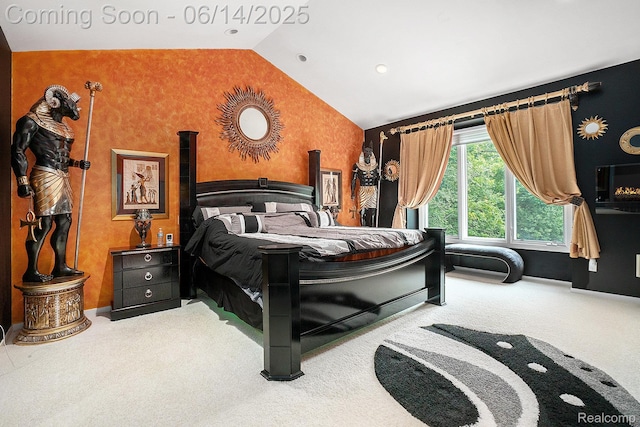 4322 Darlene Dr, Commerce Twp, MI 48382 - bedroom with carpet flooring and vaulted ceiling