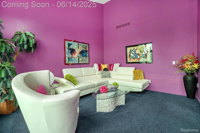 4322 Darlene Dr, Commerce Twp, MI 48382 - carpeted living room with a high ceiling