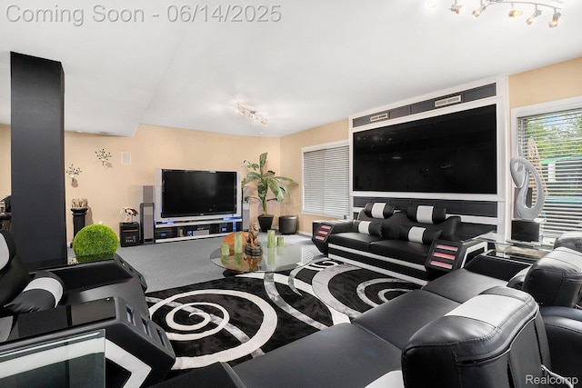 4322 Darlene Dr, Commerce Twp, MI 48382 - carpeted living room with track lighting