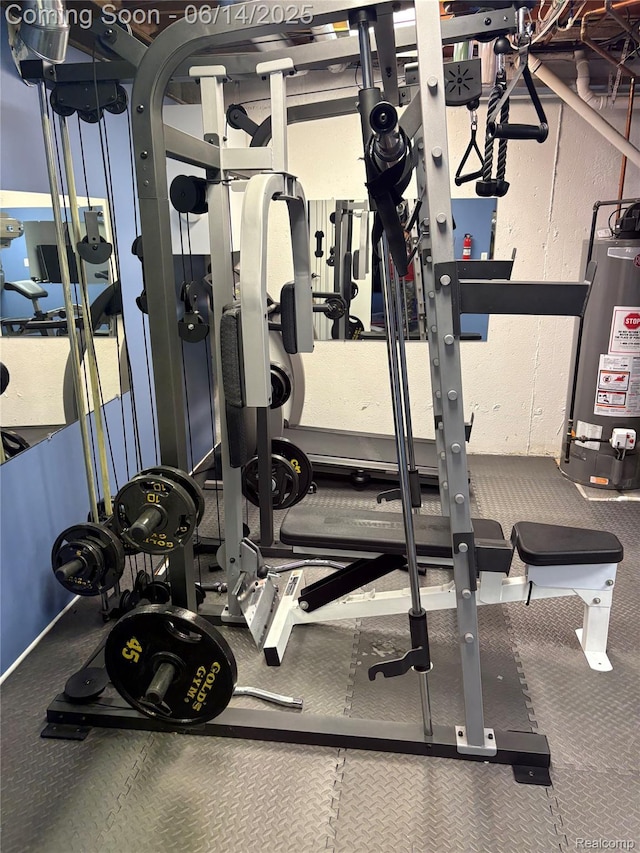 4322 Darlene Dr, Commerce Twp, MI 48382 - workout area with water heater