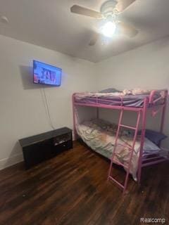 19131 Cliff St, Detroit, MI 48234 - bedroom with wood finished floors and ceiling fan