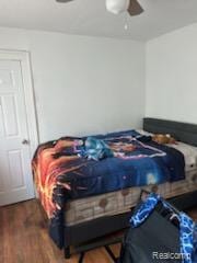 19131 Cliff St, Detroit, MI 48234 - bedroom featuring wood finished floors and ceiling fan