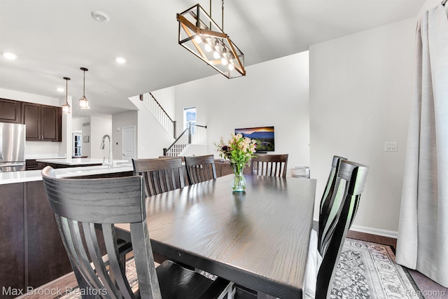 2799 Gallop Way, Saline, MI 48176 - dining area featuring recessed lighting and stairs