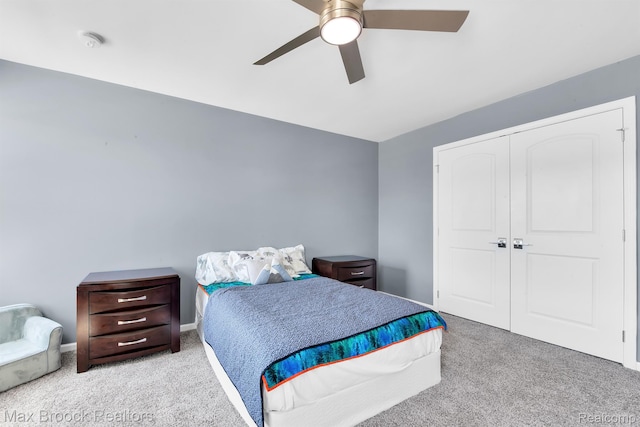 2799 Gallop Way, Saline, MI 48176 - bedroom with carpet floors, a closet, and ceiling fan