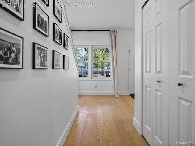 2147 Princeton Rd, Berkley, MI 48072 - hallway with baseboards and light wood-type flooring