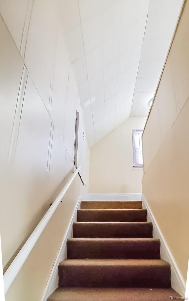 15593 Thomas Ave, Allen Park, MI 48101 - stairs with vaulted ceiling