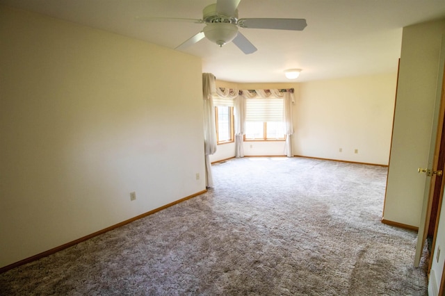 13123 N Jennings Rd, Clio, MI 48420 - carpeted empty room with a ceiling fan and baseboards