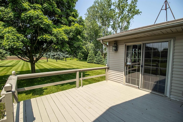 13123 N Jennings Rd, Clio, MI 48420 - wooden terrace with a lawn