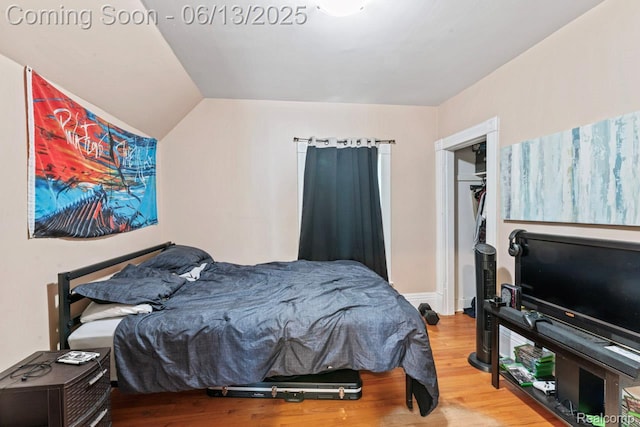 1226 W Genesee St, Lapeer, MI 48446 - bedroom with wood finished floors and lofted ceiling