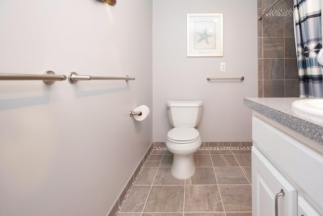 9128 Clover Dr, Milan, MI 48160 - full bathroom featuring vanity, tile patterned flooring, and a tile shower