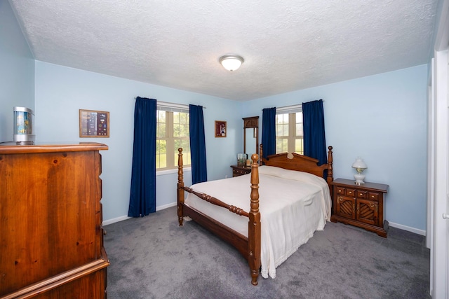 9128 Clover Dr, Milan, MI 48160 - carpeted bedroom featuring multiple windows and a textured ceiling