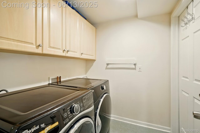 1377 Lake Shore Blvd, Lake Orion, MI 48362 - laundry room featuring cabinet space and washing machine and dryer