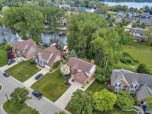 1377 Lake Shore Blvd, Lake Orion, MI 48362 - aerial perspective of suburban area with a large body of water