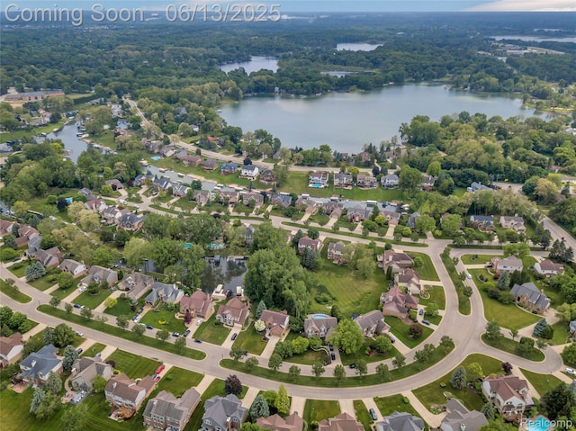 1377 Lake Shore Blvd, Lake Orion, MI 48362 - aerial view of property's location featuring a large body of water and nearby suburban area