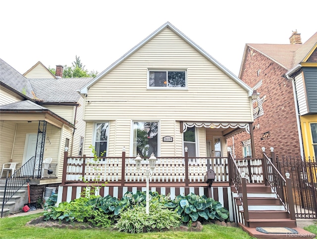 3639 Farnsworth St, Detroit, MI 48211 - view of front of house featuring covered porch