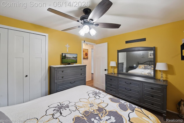 4098 Sam Snead Dr, Flint, MI 48506 - bedroom featuring a closet and a ceiling fan