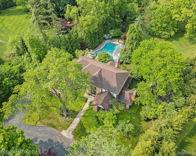 1299 Orchard Ridge Rd, Bloomfield Hills, MI 48304 - bird's eye view of a pool