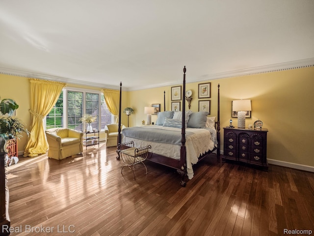 1299 Orchard Ridge Rd, Bloomfield Hills, MI 48304 - bedroom with hardwood / wood-style floors and crown molding