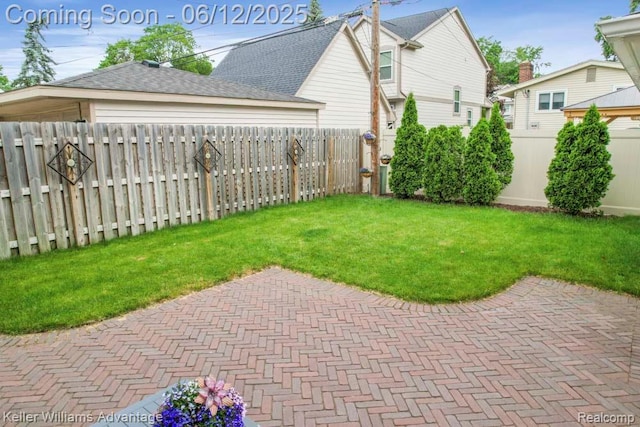 1260 W Ann Arbor Trl, Plymouth, MI 48170 - fenced backyard featuring a patio