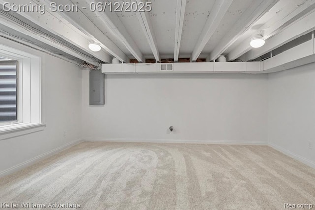 1260 W Ann Arbor Trl, Plymouth, MI 48170 - basement featuring electric panel and carpet floors