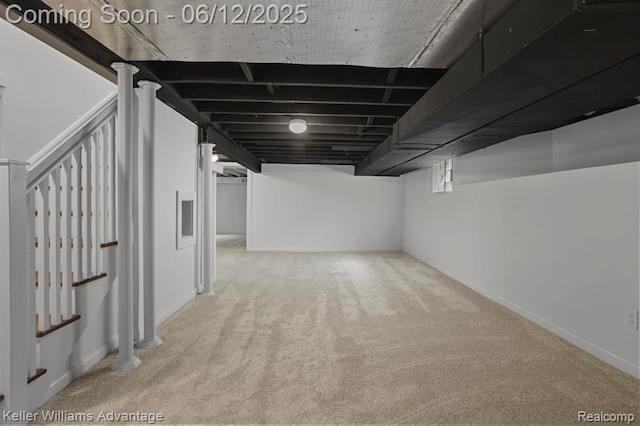 1260 W Ann Arbor Trl, Plymouth, MI 48170 - finished basement featuring carpet and stairs