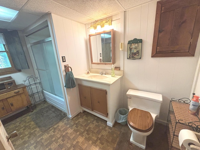 2112 Timber Ln, Brooklyn, MI 49230 - bathroom featuring a decorative wall and vanity
