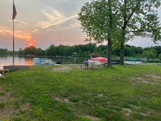 2112 Timber Ln, Brooklyn, MI 49230 - surrounding community featuring a water view and a yard