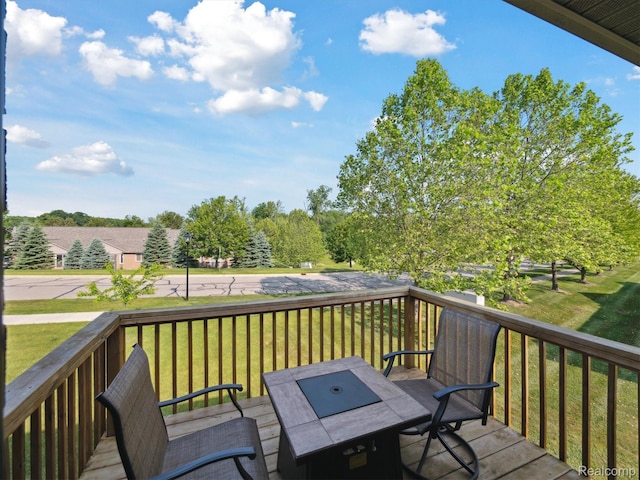 1470 Duncan Dr, Chelsea, MI 48118 - deck with a yard and outdoor dining area