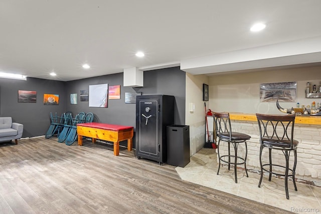 3985 Wadhams Rd, China, MI 48054 - game room with wood finished floors, recessed lighting, and bar area