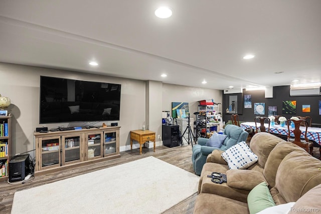 3985 Wadhams Rd, China, MI 48054 - living area featuring wood finished floors and recessed lighting