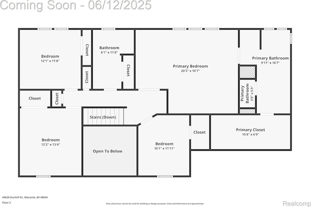 49620 Dunhill Dr, Macomb, MI 48044 - view of floor plan / room layout