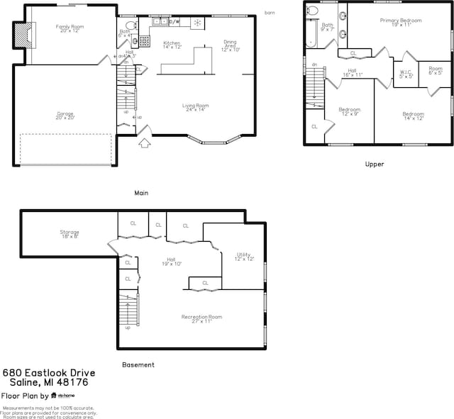 680 Eastlook Dr, Saline, MI 48176 - view of floor plan / room layout