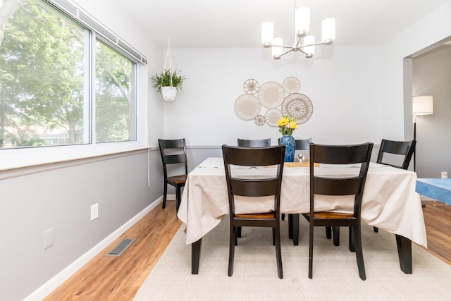 680 Eastlook Dr, Saline, MI 48176 - dining space featuring a chandelier and light wood finished floors