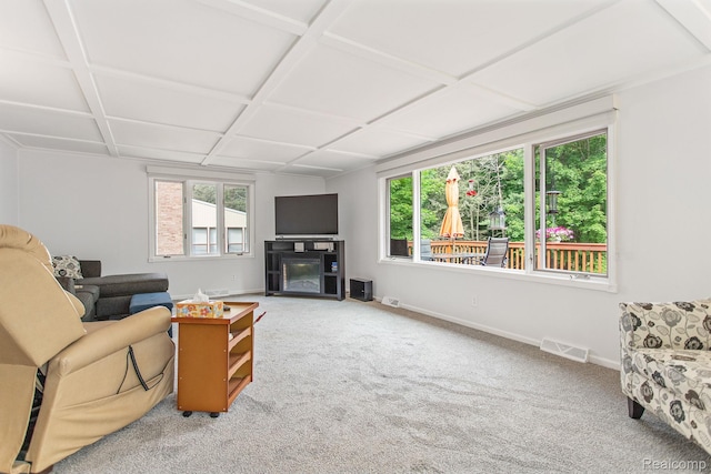 199 Grand Ave, Grand Haven, MI 49417 - living area featuring plenty of natural light and carpet