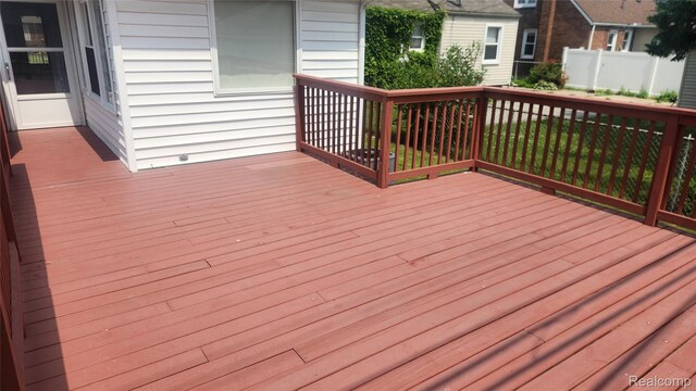 3335 Linden St, Dearborn, MI 48124 - view of wooden deck