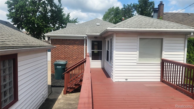 3335 Linden St, Dearborn, MI 48124 - view of wooden deck