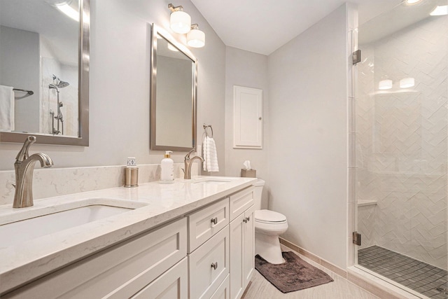541 Tournament Cir Unit 14, Norton Shores, MI 49444 - full bathroom featuring double vanity and a shower stall