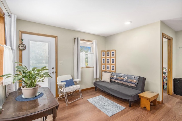 6361 Plainfield Ave, Kalamazoo, MI 49048 - living area featuring light wood-style flooring and baseboards