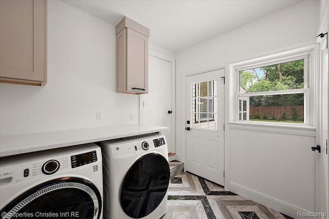 15589 Kirkshire Ave, Beverly Hills, MI 48025 - laundry area with washer and clothes dryer and cabinet space