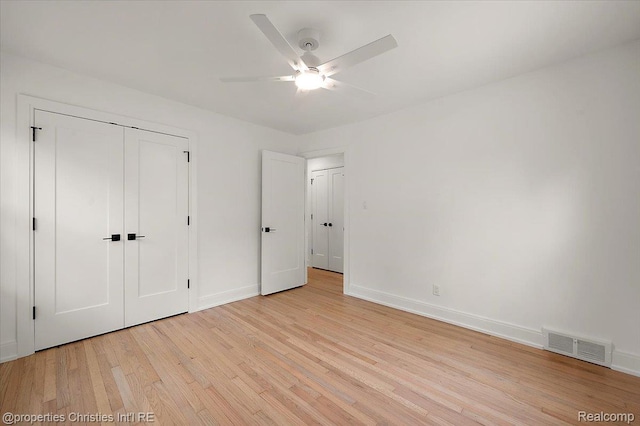 15589 Kirkshire Ave, Beverly Hills, MI 48025 - unfurnished bedroom featuring light wood-style floors, a closet, and ceiling fan