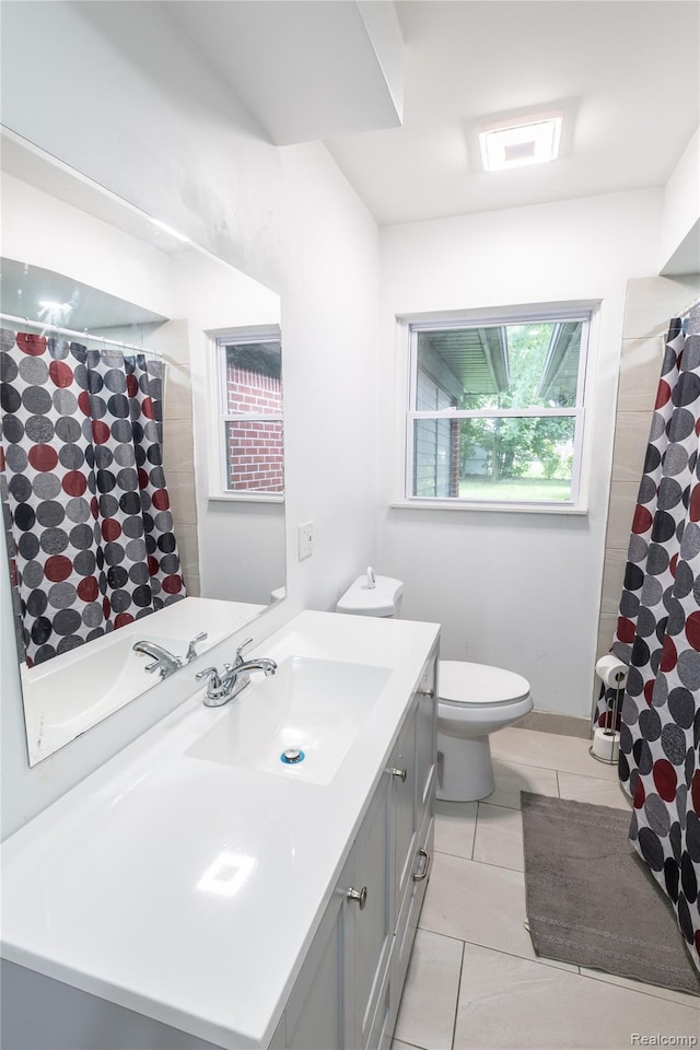 16788 Lincoln Ave, Eastpointe, MI 48021 - full bathroom with vanity, tile patterned flooring, and curtained shower