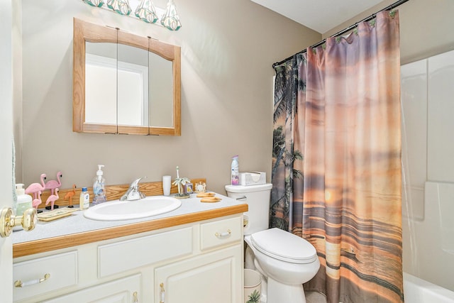 13380 Park Blvd W, Vicksburg, MI 49097 - bathroom featuring vanity and shower / tub combo with curtain