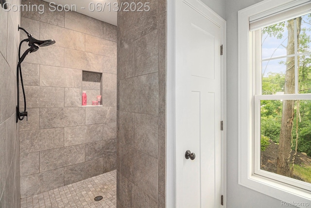 5950 Mountain Top Dr, Brighton, MI 48116 - full bathroom featuring tiled shower