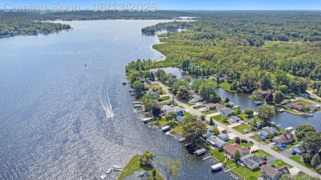 11124 Colony Rd, Pinckney, MI 48169 - aerial view of property's location featuring a large body of water and nearby suburban area