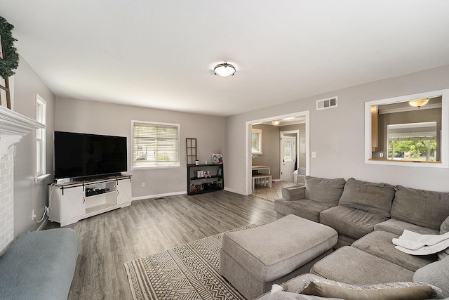 1143 S John Hix St, Westland, MI 48186 - living room featuring wood finished floors